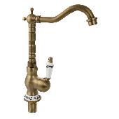 153 BRIMIX Смеситель кухня под БРОНЗУ высокий излив поворот на 360 градусов шаровый