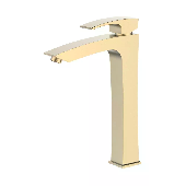 AF19107AW Смеситель для умывальника ACCOONA высокий с гайкой Цвет: золотой сатин (10)