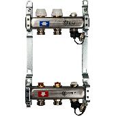 Коллектор из нерж. стали с клапаном вып. воздуха и слив  2 вых. STOUT SMS-0932-000002