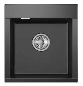 Мойка кухонная ES-4701 ШВАРЦ Estetica (разделочная доска (ясень), мет. сифон), GRANULA