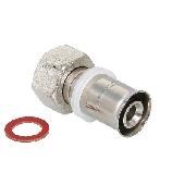 Пресс соед. с нак. гайкой 20х3/4 ВР 