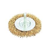 Щетка для дрели 50мм, плоская со шпилькой, латунированная витая проволока Matrix