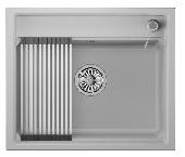 Мойка кухонная KS-6003 АРКТИК Kitchen Space (ролл-мат,дозатор, мет. сифон), GRANULA