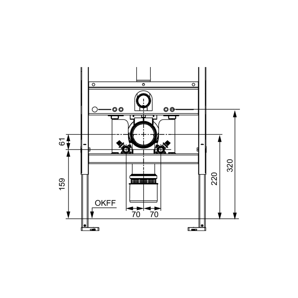 TECEone монтажный комплект для установки в застенные модули TECEprofil (9880046)