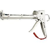 Пистолет для герметика 310мл, полуоткрытый хромир зубчатый шток 7мм, Matrix