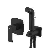 Смес. с гиг.душем встраиваемый LEMARK URSUS ЧЕРНЫЙ (LM7219BL)