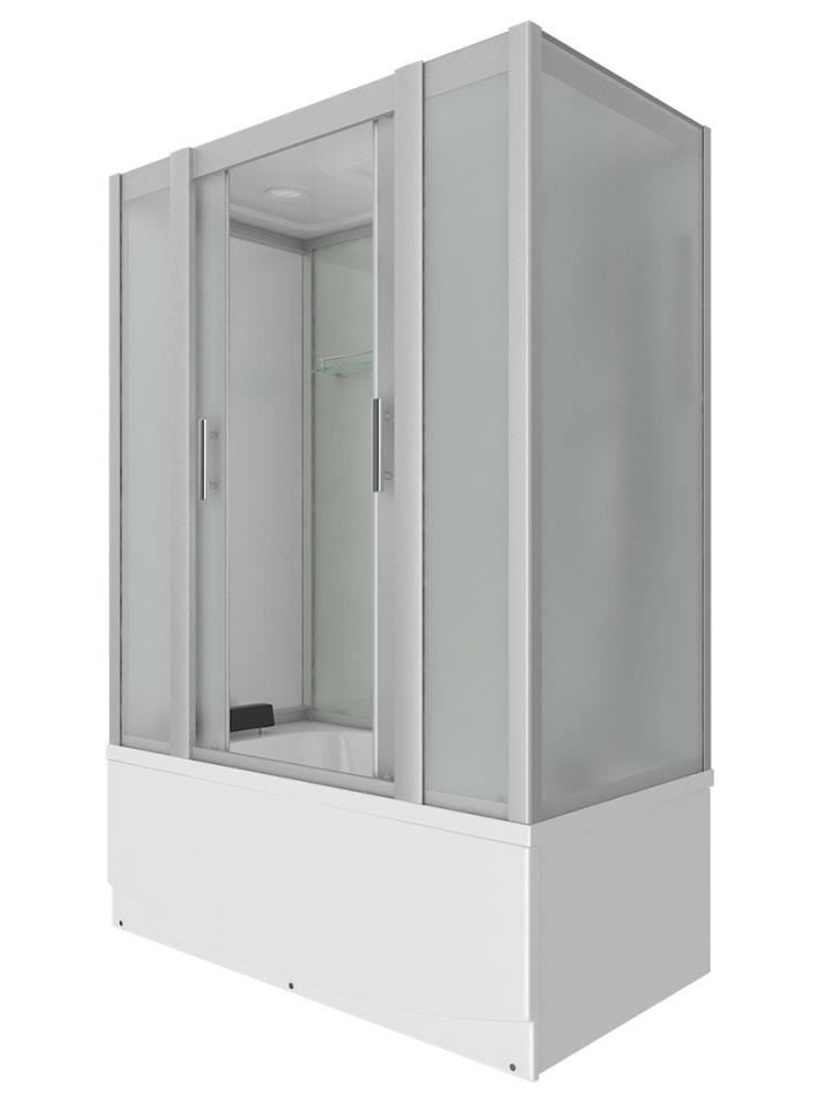 ERLIT Душ.бокс ER4517TP-C3 170*80*215 ( прямоугольник, задняя стенка белая, стекло матовое 4мм)