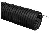 Трубка ПНД  D-16 гофрированная с зондом черная (25м)