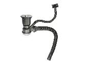 8733 FABIA PROFI  Сифон для мойки большая горловина с переливом, со съемной корзин. для мусора