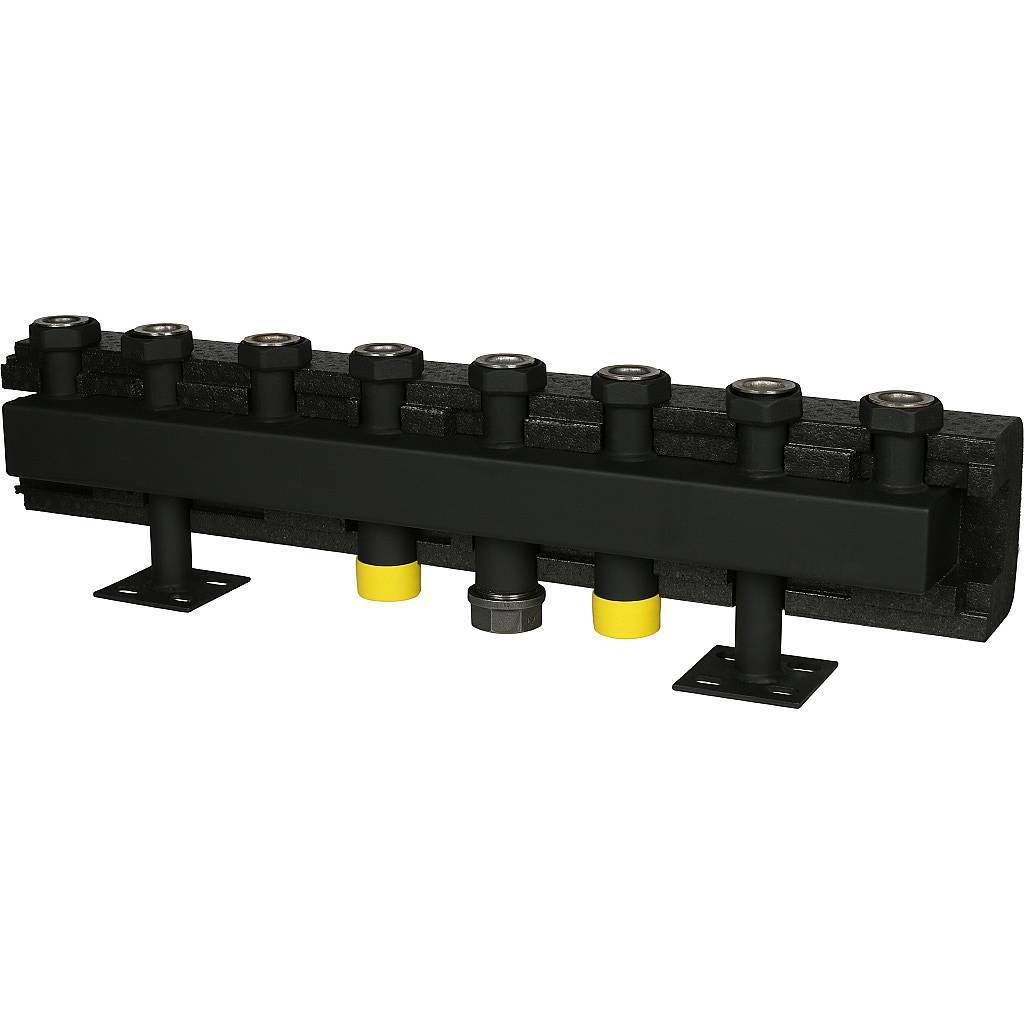 Распределительный коллектор 4 отопительных контуров Ду 32 в теплоизоляции STOUT (SDG-0016-005004)