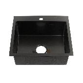 FABIA PROFI Мойка врезная 50х45см ГРАФИТ толщ.-3,0 х 0,8мм + большой сифон + корзина 50453G