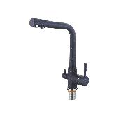 A5179-4F Смеситель для кухни ACCOONA с выходом д/пит.воды латунь Цвет: черный (10)