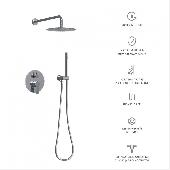 Душевой комплект VENTAS 2R с внутренней частью, ручной, верхний душ, хром сильвер, BERGES