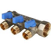 STOUT Коллектор с шаровыми кранами  3/4