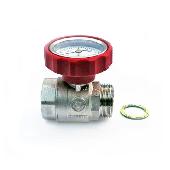 Шаровой кран со встроенным термометром (красный) Арт. H106007