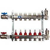 Коллектор из нержавеющей стали в сборе с расходомерами 6 вых. STOUT SMS 0907 000006