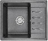 Мойка кухонная кварц ST-5803 ЧЕРНАЯ Standart, GRANULA