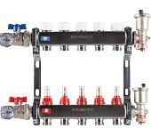 Коллектор из нержавеющей стали в сборе с расходомерами 5 вых. ROMMER RMS-1210-000005