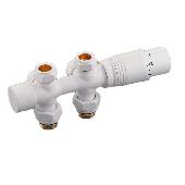 Узел нижнего подключения Delta DUO универсальный с термоголовкой М30х1,5 RAL 9016 (3015126)