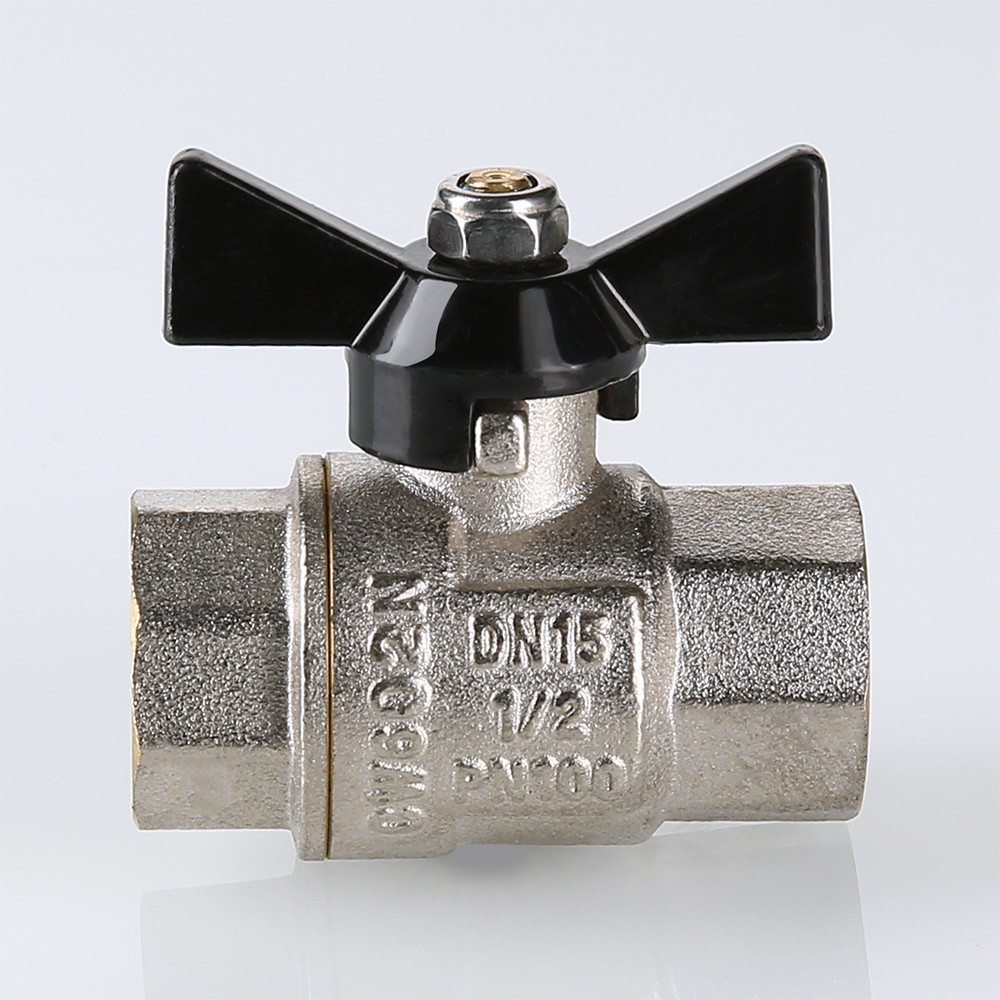 VT 317 Кран шар. усиленный PERFECT, бабочка  1/2