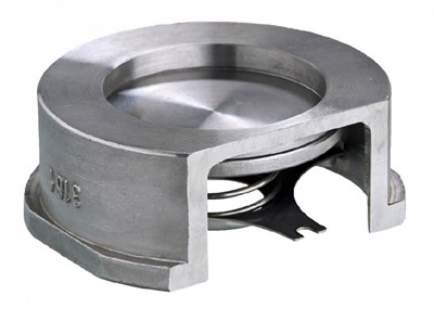 Клапан обратный нерж осевой Ду 32 ру40 ТМАКС=180 ОС межфл. диск. нерж. benarmo