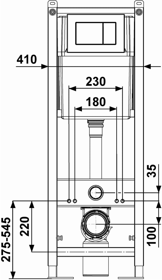 Инсталляция с черной кнопкой  СИ 01.04.54.10.5, УКЛАД