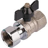 Кран шар.(вода) с накидной гайкой прямой ВР 3/4