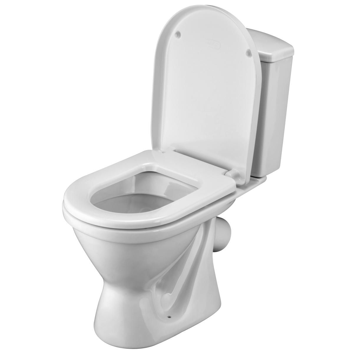 Унитаз-компакт Алькор-антивсплеск (косой вып., 2-реж. арм., сид. дюропласт) 1WH302140, САНТЕК