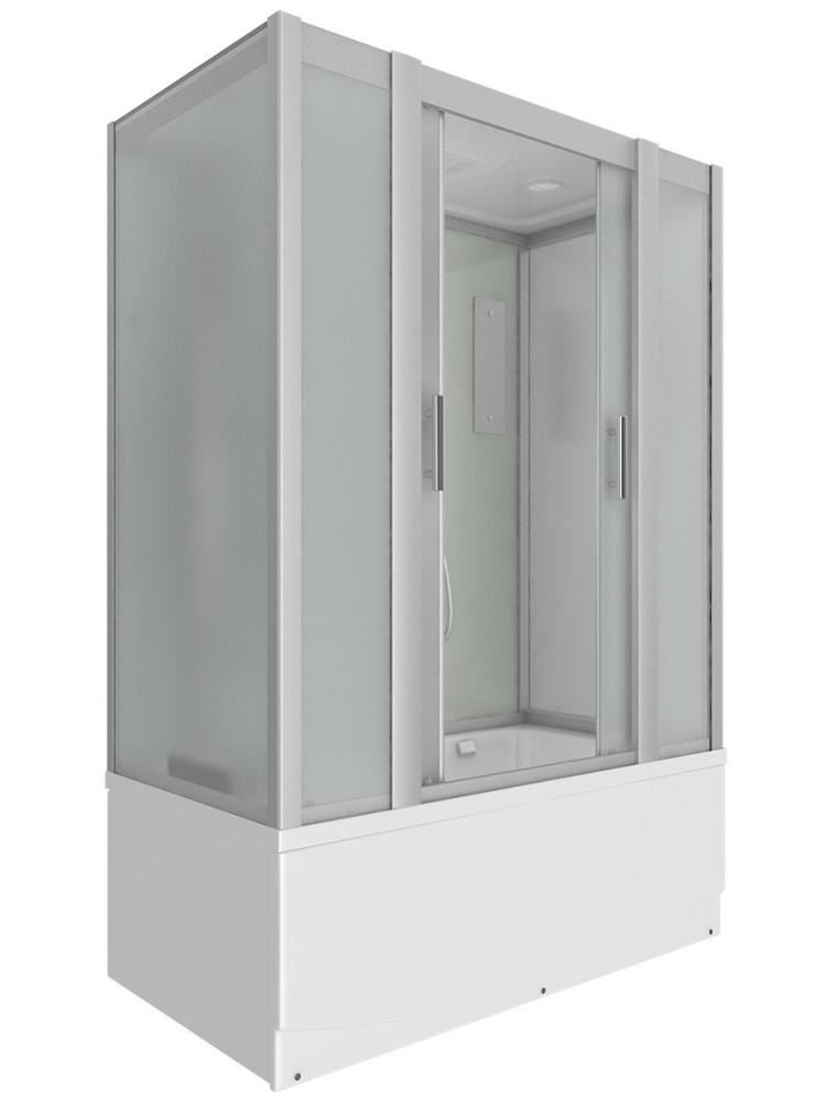 ERLIT Душ.бокс ER4517TP-C3 170*80*215 ( прямоугольник, задняя стенка белая, стекло матовое 4мм)