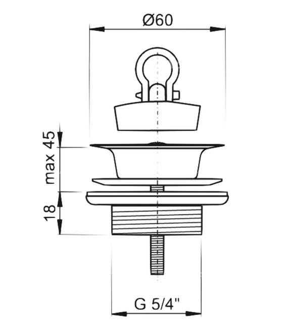 Водослив для умывальника 5/4