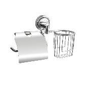 1216 САНАКС Держатель освежителя воздуха и туалетной бумаги с экраном