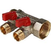 STOUT Коллектор с шаровыми кранами  1