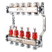 Коллекторная группа VT.584EMNX с расходом. на  8 вых. НЕРЖ.  Евроконус 3/4 VALTEC