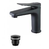 Смес. д/умывальника монолит LEMARK BRONX ЧЕРНЫЙ (LM3706BL)