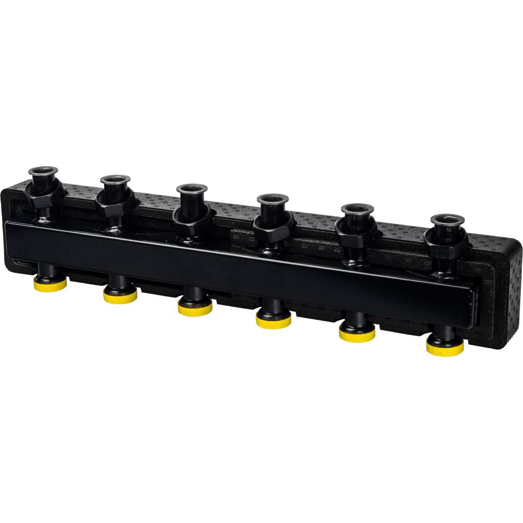 Распределительный коллектор 3(5) отопительных контуров Ду 25 в теплоизоляции STOUT (SDG-0017-004035)