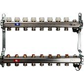 Коллектор из нерж. стали с клапаном вып. воздуха и слив  8 вых. STOUT SMS-0932-000008