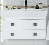 Тумба+умывальник Квадро 80см белая подвесная (рак. Дрея Q80), VOD-OK