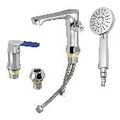 7090 BRIMIX Смеситель на борт акриловой ванны  шаровый со сменными накладками