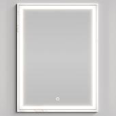 Зеркало Лайт 60*80 см Мрамор Белый Натур Милк 2537 с подсветкой Led