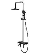 Душ.система со смесителем полкой:верхний душ,ручной душ,штанга варио,черный 977730300 Jupiter DAMIXA