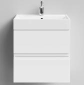 Салли 60 Тумба подвесная белая +умывальник Мальта 60 доломит, VOD-OK