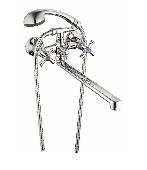 Смеситель для ванны с душем G.LAUF QFR7-C722 (1/2; керам. плоск.излив  шар. перекл. душа) (10)