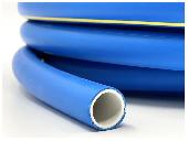 Шланг AQUA FORCE (Soft touch)  СИНИЙ с желтой  полосой 1/2 50м (10 атм, 6кг)