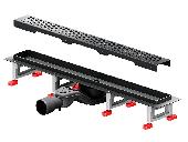 Душевой трап 80 MasterFlow комб. затвор реш. ЧЕРНАЯ МАТОВАЯ W01SC-P11-080-01BM, AM.PM.