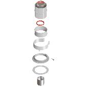 Адаптер коакс. вертикал/фланец (Bosch.Buderus.Navien.Baxi ECO Nova/Classic) ROMMER (RCA-6010-240100)