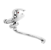 A7043 Смеситель для ванны ACCOONA с поворотным изливом дивертор 300мм цинк/ хром (10)