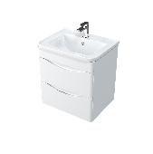 Bravo 60 тумба подвесная + раковина из литьевого мрамора Adel 60, MIRSANT