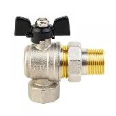 Кран шар.(вода) никелир. америк. угловой 1/2