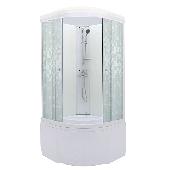 ТРИТОН ДК Мозаика 90*90 Б 1/4 круга, глуб. подд., душ. набор (9 мест+сифон D50 мм)