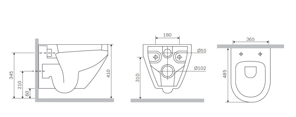 Унитаз подвесной SPIRIT V2.0 FlashClean с сиденьем микролифт, slim wrap-over C707858WH AM.PM